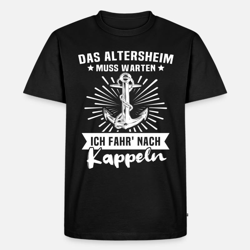 Kappeln - Männer Premium Bio T-Shirt - Schwarz