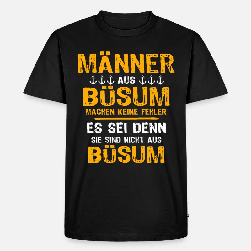 Büsum Mann Büsumer Männer - Männer Premium Bio T-Shirt - Schwarz