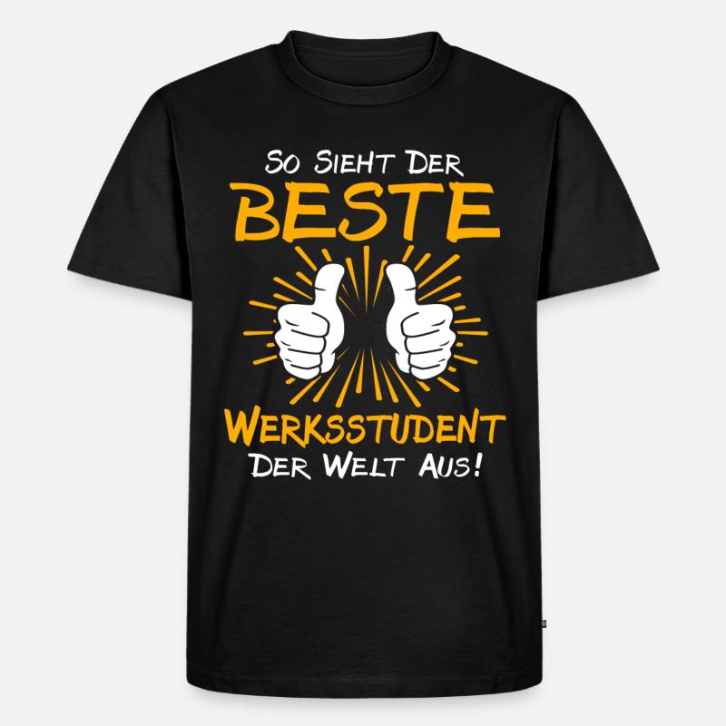 Werksstudent Geschenkidee - Männer Premium Bio T-Shirt - Schwarz