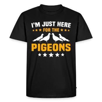 pigeon voyageur pigeon - T-shirt Premium bio Homme - noir - Devant - Nico (187cm)