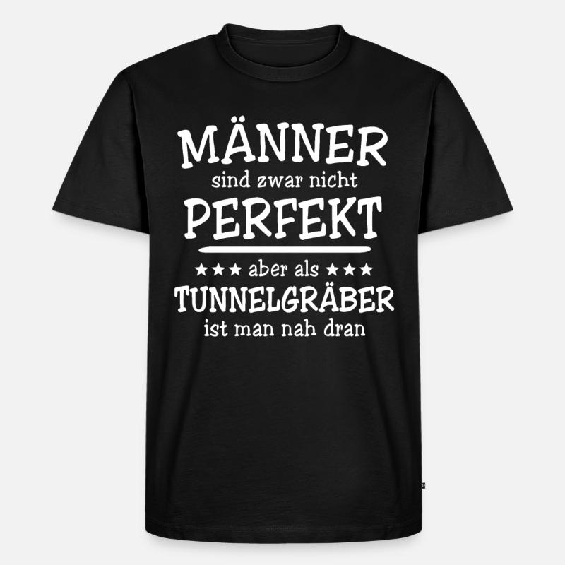 Tunnelgräber Männer - Männer Premium Bio T-Shirt - Schwarz