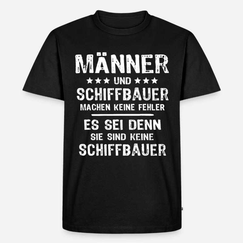 Schiffbauer - Männer Premium Bio T-Shirt - Schwarz