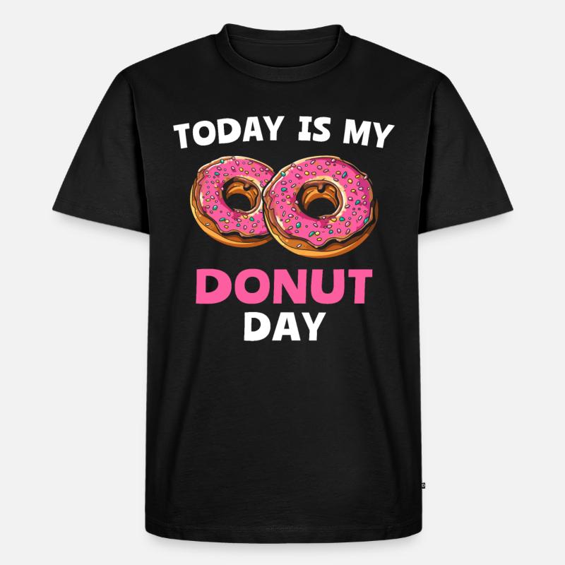 Doughnut - Männer Premium Bio T-Shirt - Schwarz