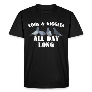 Colombophiles - T-shirt Premium bio Homme - noir - Devant - Nico (187cm)