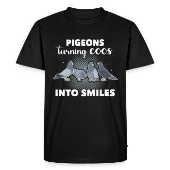 Pigeons Colombophiles - T-shirt Premium bio Homme - noir - Devant - Nico (187cm)