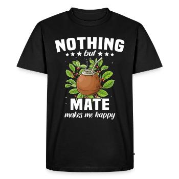 Yerba mate Cadeau Teacup - T-shirt Premium bio Homme - noir - Devant - Nico (187cm)
