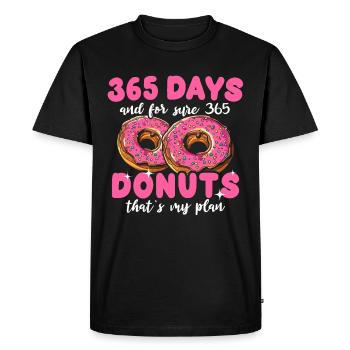Manger des beignets alimentaires beignets - T-shirt Premium bio Homme - noir - Devant - Nico (187cm)