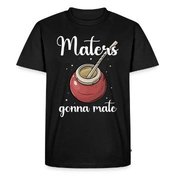 Thé Yerba mate - T-shirt Premium bio Homme - noir - Devant - Nico (187cm)