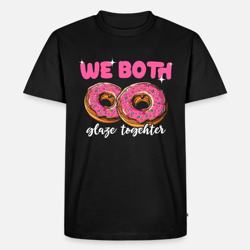 Donuts Sprüche Doughnuts - Männer Premium Bio T-Shirt - Schwarz