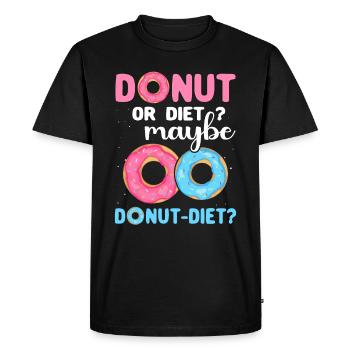 Beignets diététiques beignets - T-shirt Premium bio Homme - noir - Devant - Nico (187cm)
