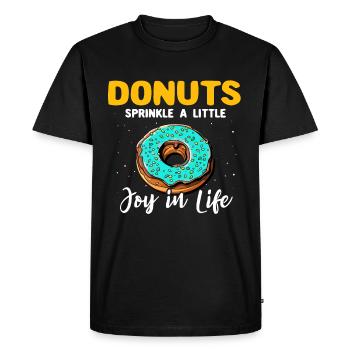 Donut Doughnut Donut Lover - T-shirt Premium bio Homme - noir - Devant - Nico (187cm)