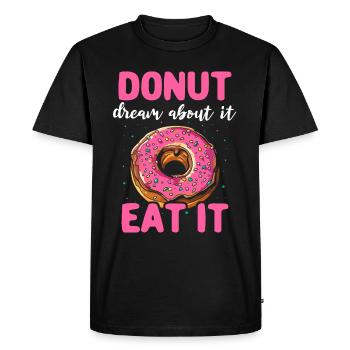 Donut Doughnut Donut Lover - T-shirt Premium bio Homme - noir - Devant - Nico (187cm)