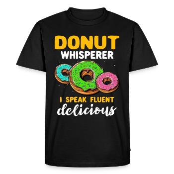Donut Doughnut Donut Lover - T-shirt Premium bio Homme - noir - Devant - Nico (187cm)