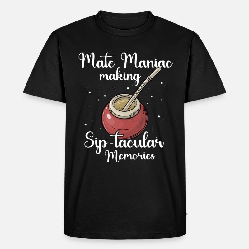 Mate Tee Sprüche - Männer Premium Bio T-Shirt - Schwarz