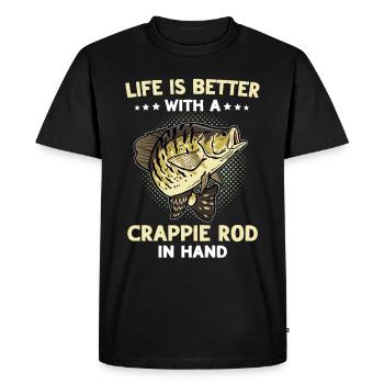 Pêche au poisson-lune Pêche à la merde - T-shirt Premium bio Homme - noir - Devant - Nico (187cm)