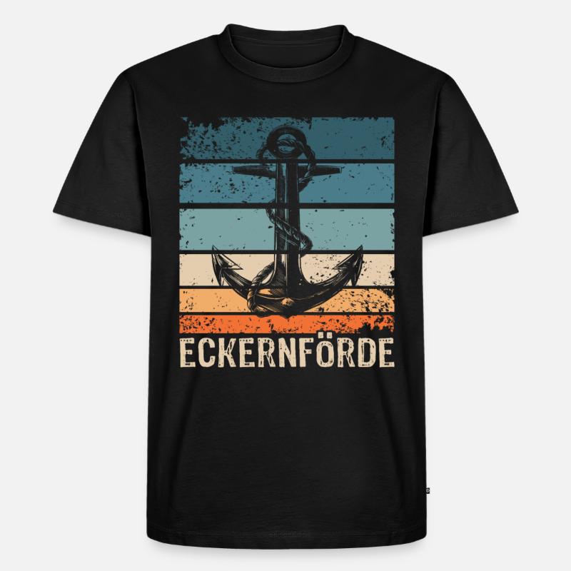 Eckernförde - Männer Premium Bio T-Shirt - Schwarz