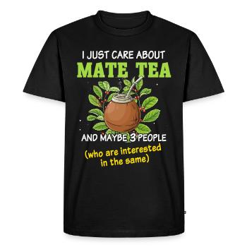 Yerba mate - Men's Premium Organic T-Shirt - black - Front - Nico (187cm)