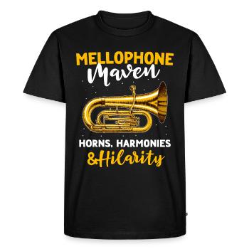 Mellophone - T-shirt Premium bio Homme - noir - Devant - Nico (187cm)