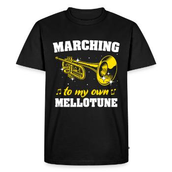 Joueur de mellophone Mellophone - T-shirt Premium bio Homme - noir - Devant - Nico (187cm)