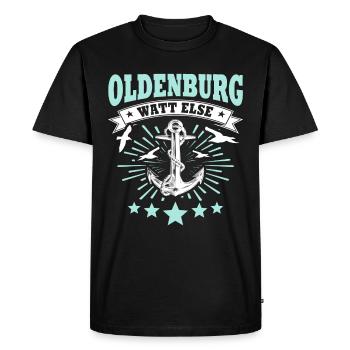Dictons d’Oldenburg - T-shirt Premium bio Homme - noir - Devant - Nico (187cm)
