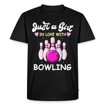 Quilleur de bowling - T-shirt Premium bio Homme - noir - Devant - Nico (187cm)