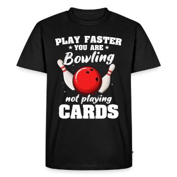 Quilleur de bowling - T-shirt Premium bio Homme - noir - Devant - Nico (187cm)