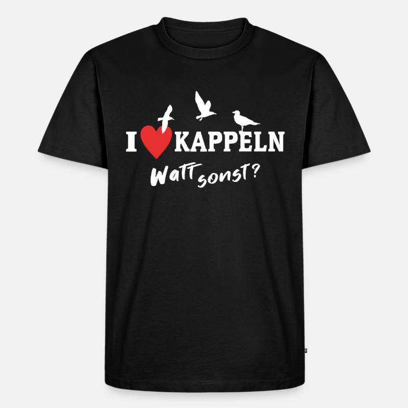 Kappeln Liebe Kappelner - Männer Premium Bio T-Shirt - Schwarz