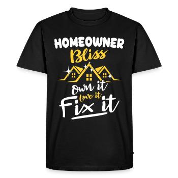 Home Owners Home Purchase - Men's Premium Organic T-Shirt - black - Front - Nico (187cm)