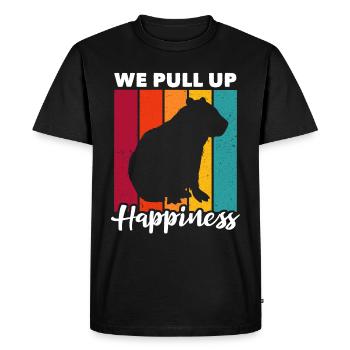 Capybara Wasserschwein - Men's Premium Organic T-Shirt - black - Front - Nico (187cm)