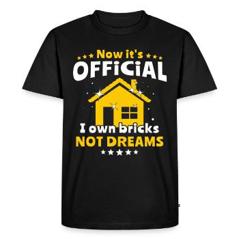 Propriétaires Propriétaires - T-shirt Premium bio Homme - noir - Devant - Nico (187cm)