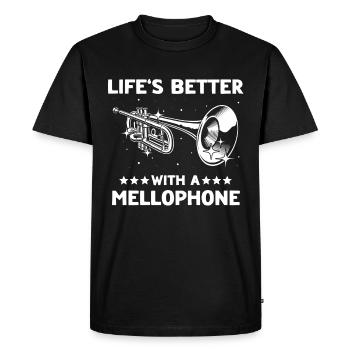 Mellophone - T-shirt Premium bio Homme - noir - Devant - Nico (187cm)