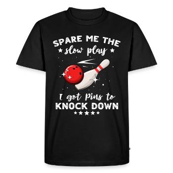 Pièce de rechange Bowling Slow - T-shirt Premium bio Homme - noir - Devant - Nico (187cm)