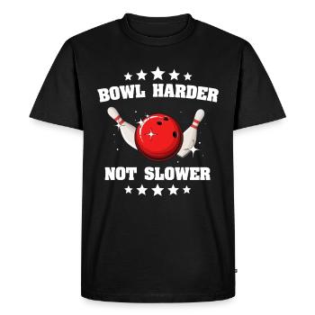 Bowler Bowling Lent Pas Rapide - T-shirt Premium bio Homme - noir - Devant - Nico (187cm)
