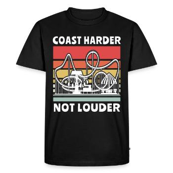 Roller Coaster Roller Coaster Riders - T-shirt Premium bio Homme - noir - Devant - Nico (187cm)