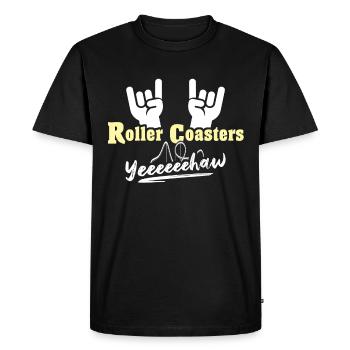 Roller Coaster Amusement Park Roller Coaster Lovers - Men's Premium Organic T-Shirt - black - Front - Nico (187cm)