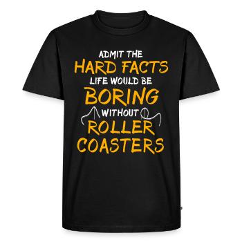 Roller Coaster Amusement Park Roller Coaster Lovers - Men's Premium Organic T-Shirt - black - Front - Nico (187cm)