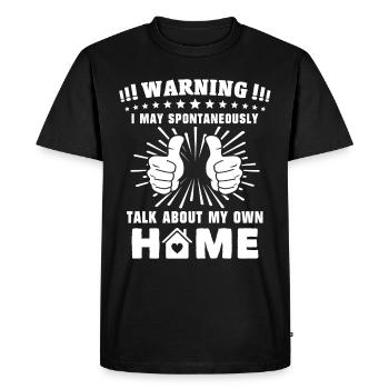 Propriétaire - T-shirt Premium bio Homme - noir - Devant - Nico (187cm)