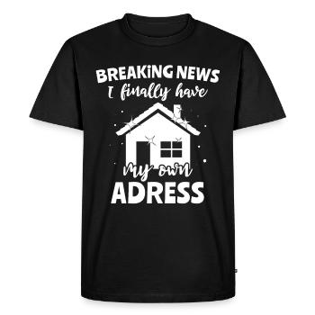 Propriétaire - T-shirt Premium bio Homme - noir - Devant - Nico (187cm)