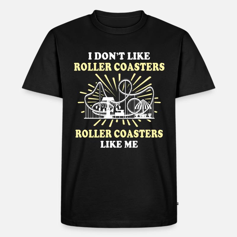Achterbahn Roller Coaster - Männer Premium Bio T-Shirt - Schwarz