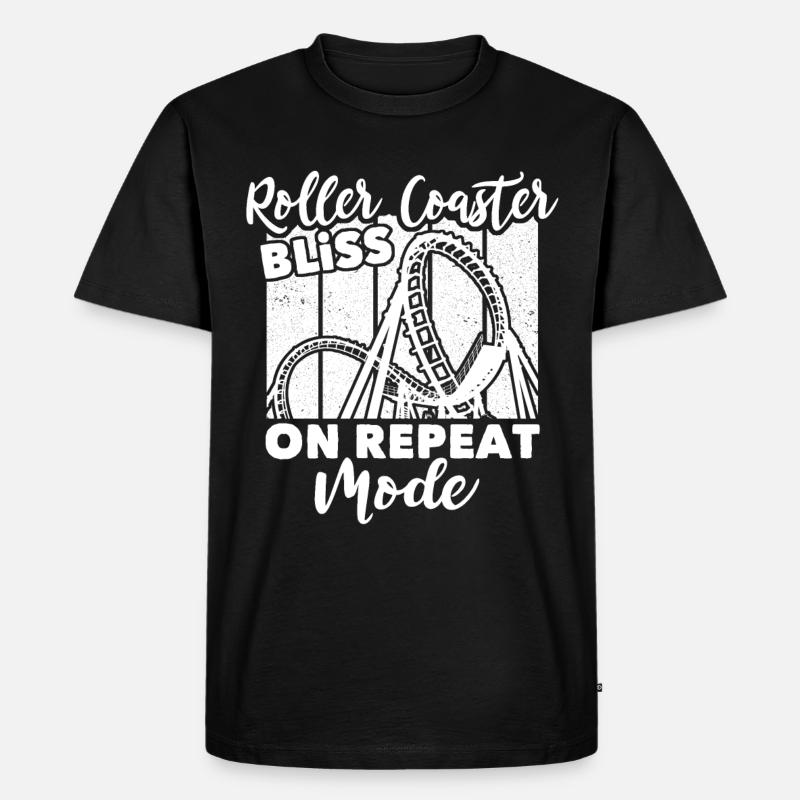 Roller Coaster - Männer Premium Bio T-Shirt - Schwarz