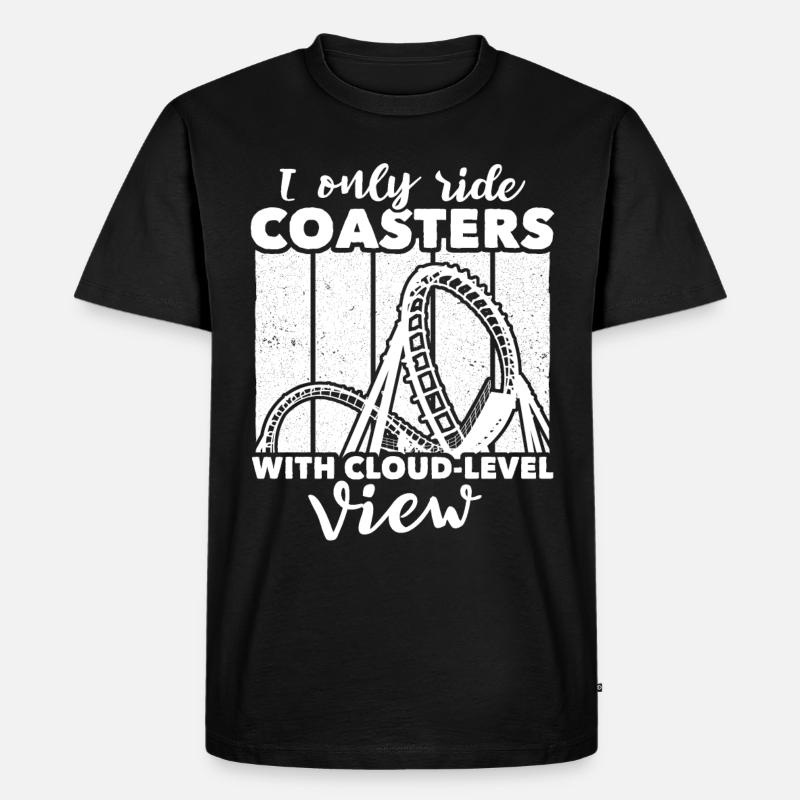 Roller Coaster - Männer Premium Bio T-Shirt - Schwarz