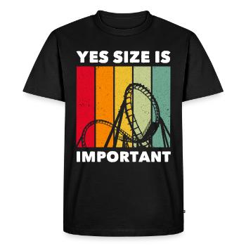 Achterbahn Roller Coaster - Men's Premium Organic T-Shirt - black - Front - Nico (187cm)