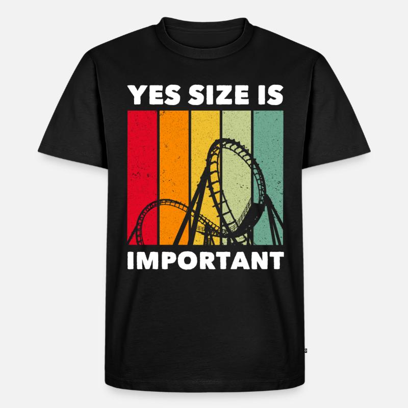 Achterbahn Roller Coaster - Männer Premium Bio T-Shirt - Schwarz