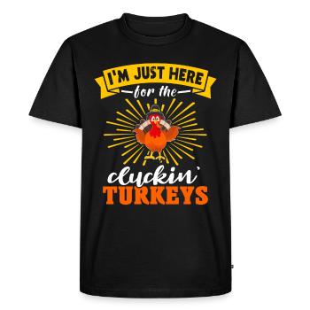Turkey Thanksgiving - Men's Premium Organic T-Shirt - black - Front - Nico (187cm)