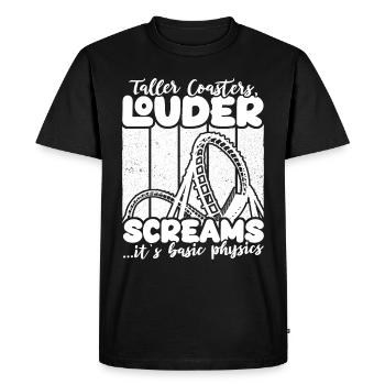 Montagnes russes d’Achterbahn - T-shirt Premium bio Homme - noir - Devant - Nico (187cm)