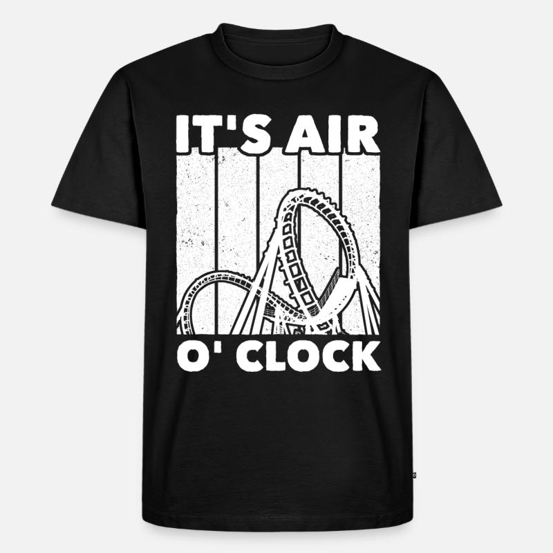 Achterbahn Roller Coaster - Männer Premium Bio T-Shirt - Schwarz