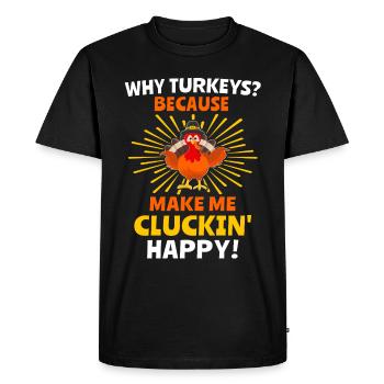 Turkey Thanksgiving - Men's Premium Organic T-Shirt - black - Front - Nico (187cm)