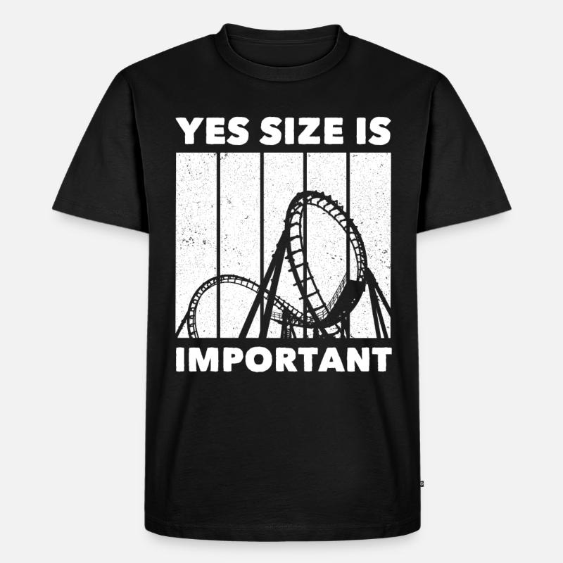 Achterbahn Achterbahnfahrer - Männer Premium Bio T-Shirt - Schwarz