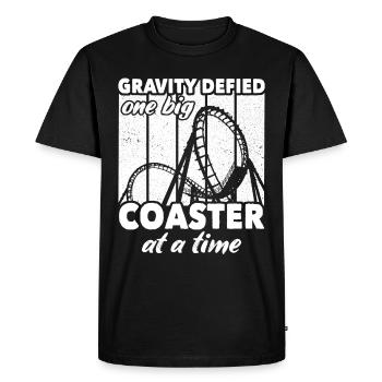 Roller Coaster Roller Coaster Riders - T-shirt Premium bio Homme - noir - Devant - Nico (187cm)
