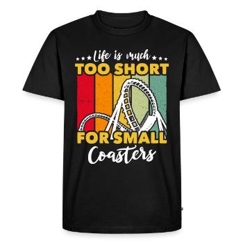 Roller Coaster Roller Coaster Lovers - Men's Premium Organic T-Shirt - black - Front - Nico (187cm)